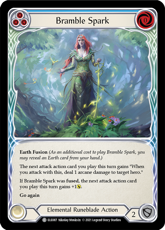Bramble Spark (Blue) [ELE087] (Tales of Aria)  1st Edition Rainbow Foil | The CG Realm