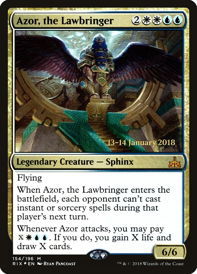 Azor, the Lawbringer [Rivals of Ixalan Prerelease Promos] | The CG Realm