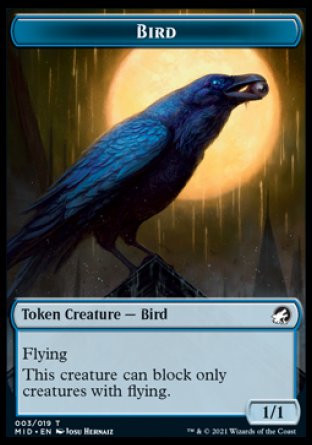 Bird Token [Innistrad: Midnight Hunt Tokens] | The CG Realm