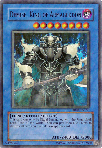 Demise, King of Armageddon [DR04-EN155] Super Rare | The CG Realm