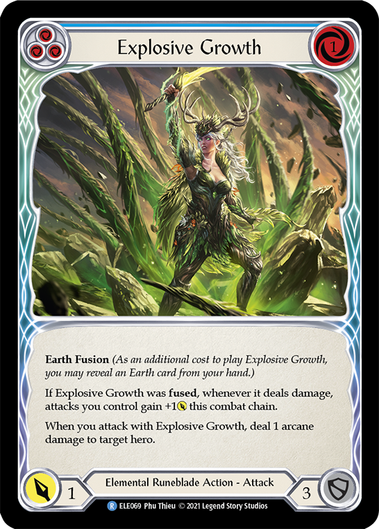 Explosive Growth (Blue) [ELE069] (Tales of Aria)  1st Edition Normal | The CG Realm