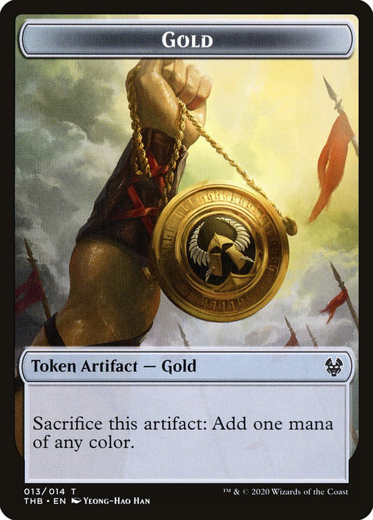 Human Soldier // Gold Double-Sided Token (THB-2 // 13) - Theros Beyond Death Tokens Foil