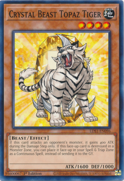 Crystal Beast Topaz Tiger [LDS1-EN096] Common | The CG Realm