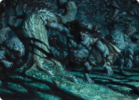 Unnatural Moonrise Art Card [Innistrad: Midnight Hunt Art Series] | The CG Realm