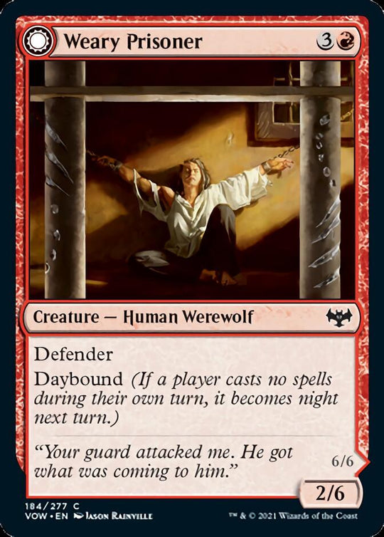 Weary Prisoner (VOW-184) - Innistrad: Crimson Vow: (Double Faced Transform)