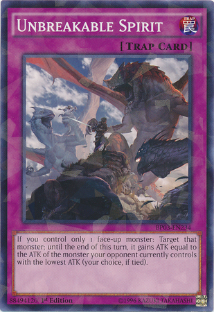 Unbreakable Spirit [BP03-EN234] Shatterfoil Rare | The CG Realm