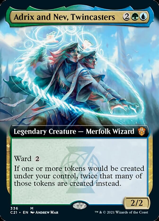 Adrix and Nev, Twincasters (Extended Art) [Commander 2021] | The CG Realm