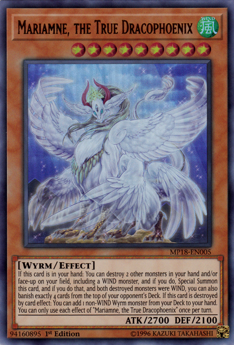 Mariamne, the True Dracophoenix [MP18-EN005] Ultra Rare | The CG Realm