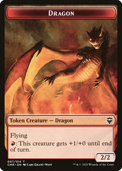 Dragon // Golem Double-Sided Token [Commander Legends Tokens] | The CG Realm