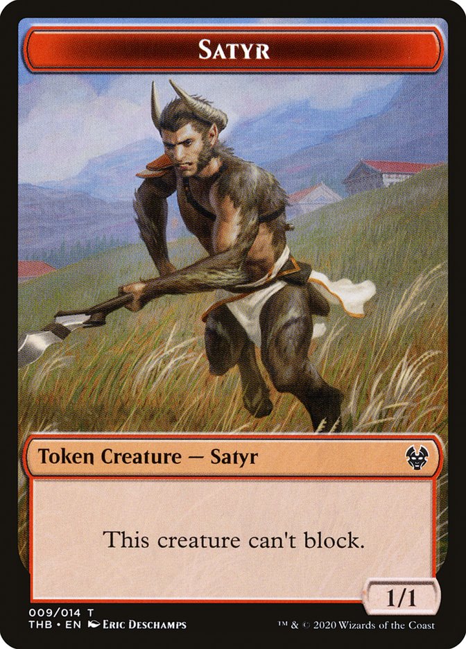 Reflection // Satyr Double-Sided Token (THB-5 // 9) - Theros Beyond Death Tokens Foil