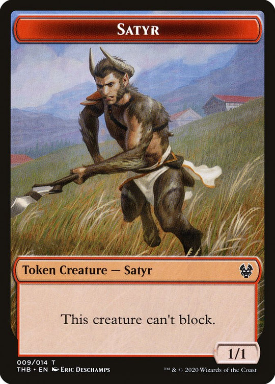 Zombie // Satyr Double-Sided Token (THB-7 // 9) - Theros Beyond Death Tokens Foil