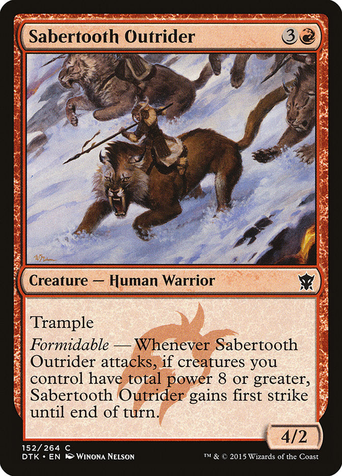 Sabertooth Outrider [Dragons of Tarkir] | The CG Realm