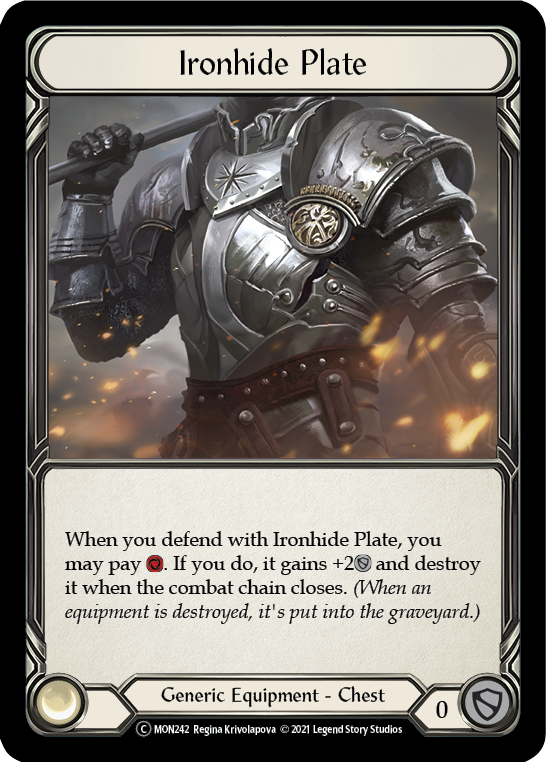 Ironhide Plate [U-MON242-RF] (Monarch Unlimited)  Unlimited Rainbow Foil | The CG Realm