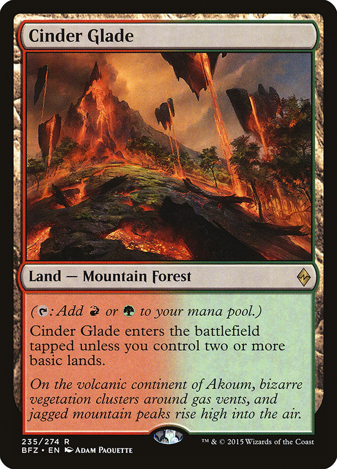 Cinder Glade [Battle for Zendikar] | The CG Realm