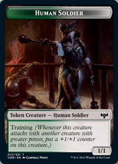Zombie (008) // Human Soldier Double-Sided Token [Innistrad: Crimson Vow Tokens] | The CG Realm