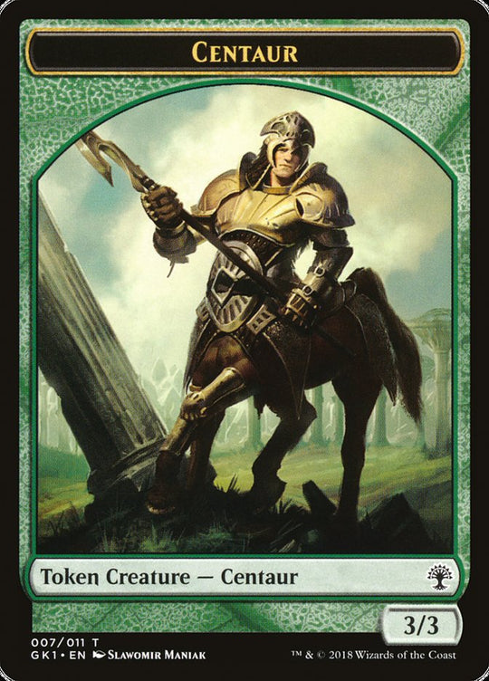 Centaur (007) // Elemental (010) Double-Sided Token (GR1-010) - GRN Guild Kit Tokens