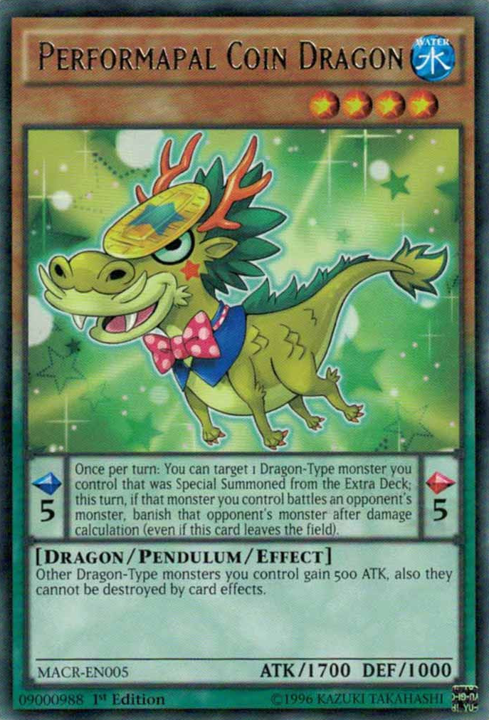 Performapal Coin Dragon [MACR-EN005] Rare | The CG Realm