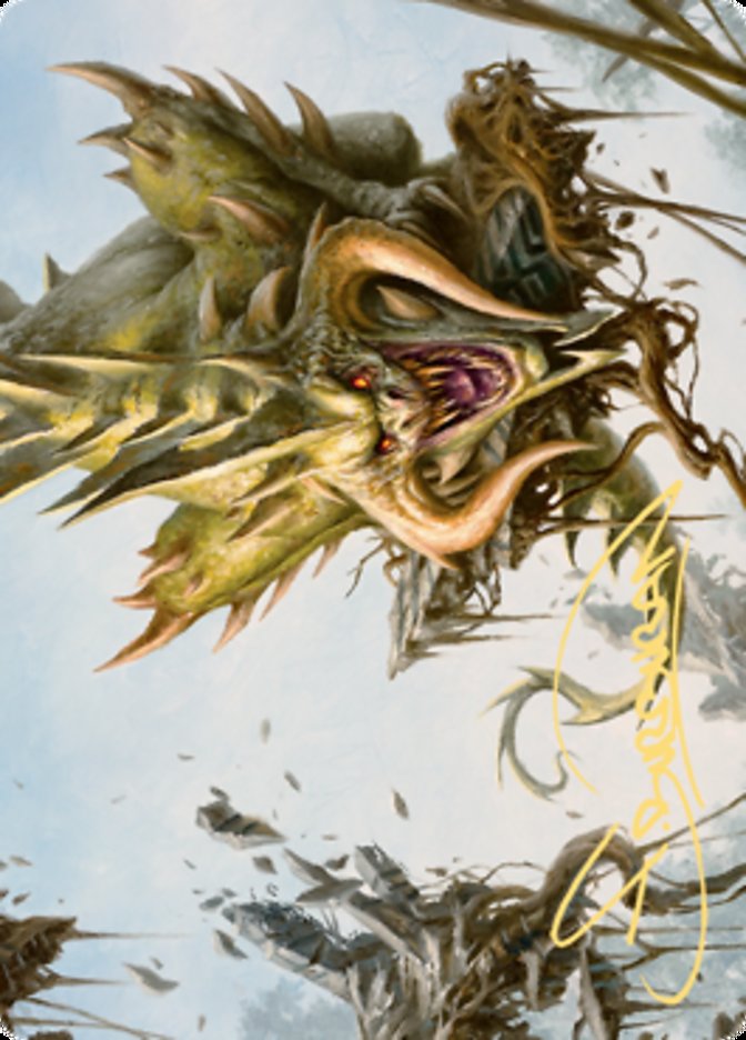 Canopy Baloth Art Card (Gold-Stamped Signature) [Zendikar Rising Art Series] | The CG Realm