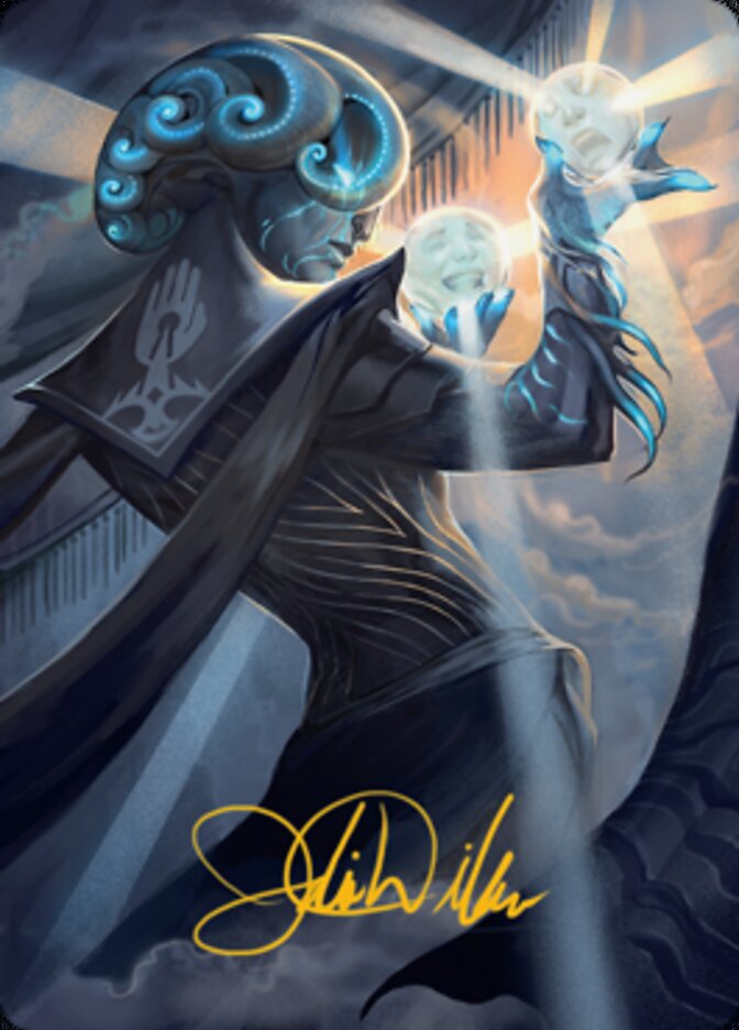 Queza, Augur of Agonies Art Card (Gold-Stamped Signature) [Streets of New Capenna Art Series] | The CG Realm