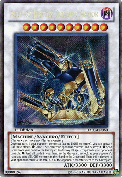 Ally of Justice Decisive Armor [HA03-EN060] Secret Rare | The CG Realm