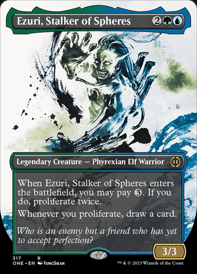 Ezuri, Stalker of Spheres (Borderless Ichor) [Phyrexia: All Will Be One] | The CG Realm