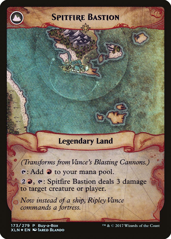 Vance's Blasting Cannons // Spitfire Bastion (Buy-A-Box) [Ixalan Treasure Chest] | The CG Realm