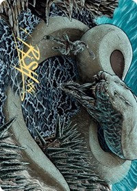 Koma, Cosmos Serpent 2 Art Card (Gold-Stamped Signature) [Kaldheim Art Series] | The CG Realm