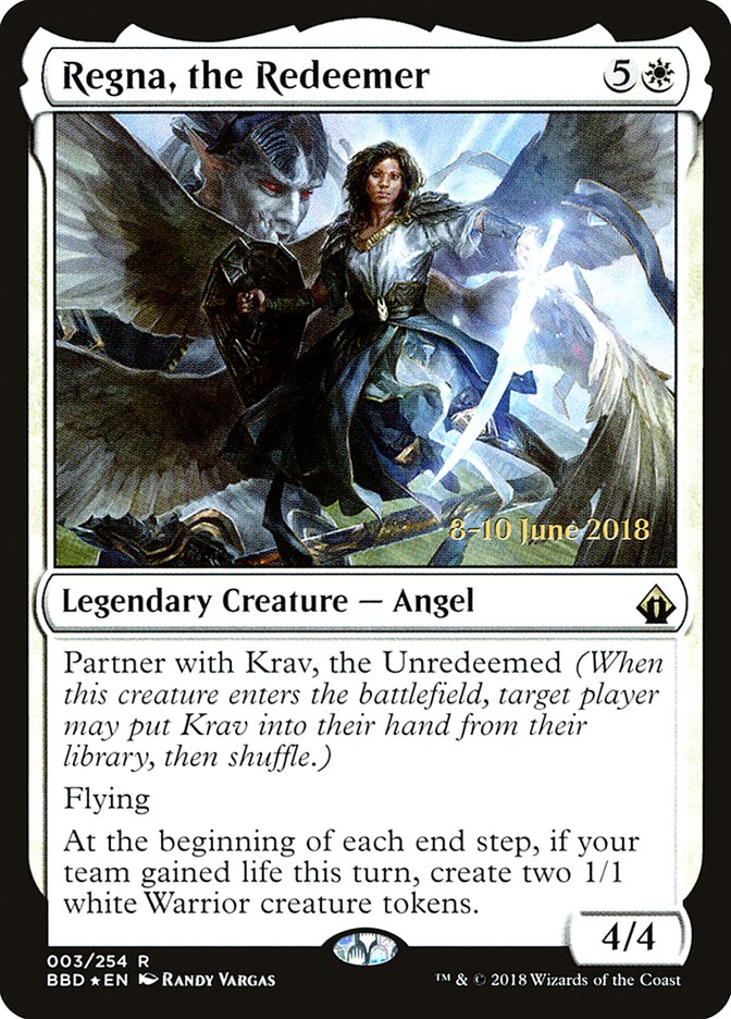 Regna, the Redeemer [Battlebond Prerelease Promos] | The CG Realm