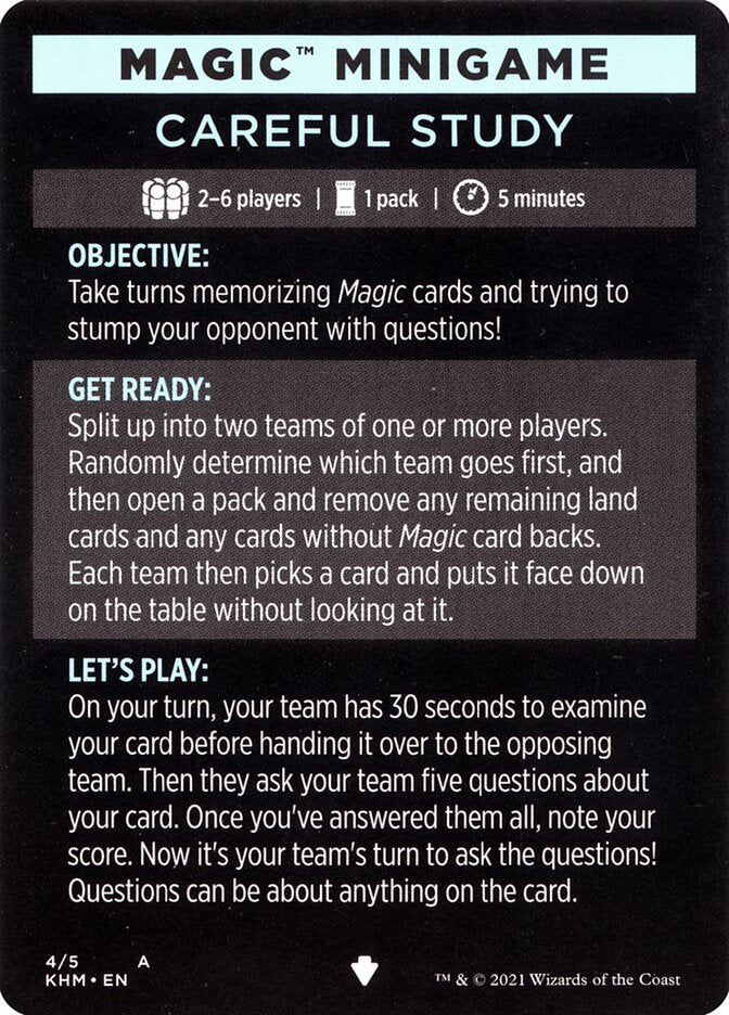 Careful Study (Magic Minigame) [Kaldheim Minigame] | The CG Realm