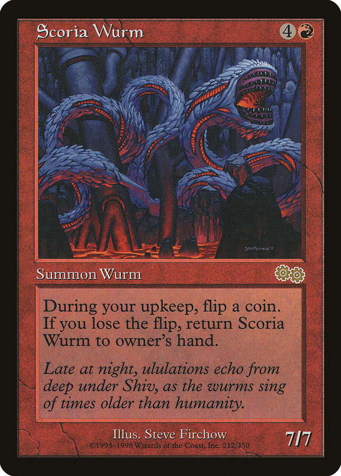 Scoria Wurm [Urza's Saga] | The CG Realm