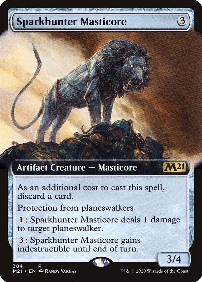 Sparkhunter Masticore (Extended Art) [Core Set 2021] | The CG Realm