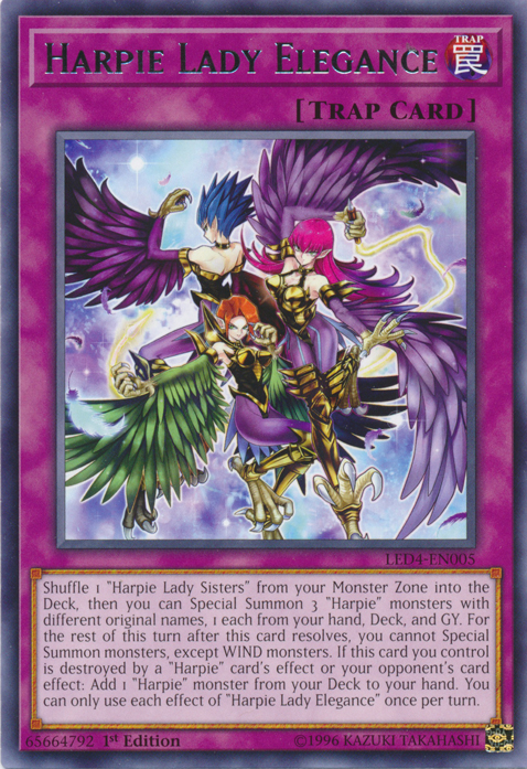 Harpie Lady Elegance [LED4-EN005] Rare | The CG Realm