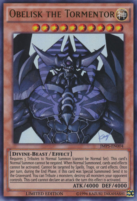 Obelisk the Tormentor [JMPS-EN004] Ultra Rare | The CG Realm