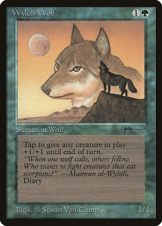 Wyluli Wolf (Light Mana Cost) [Arabian Nights] | The CG Realm