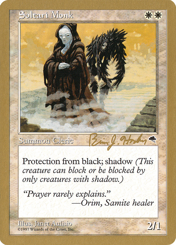 Soltari Monk (Brian Hacker) [World Championship Decks 1998] | The CG Realm