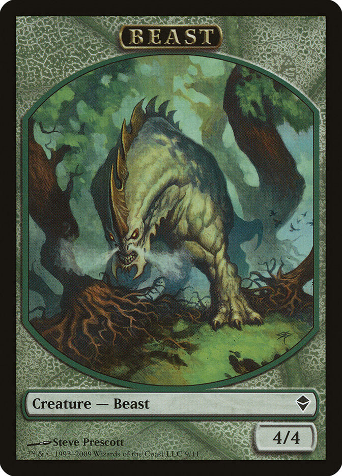 Beast Token [Zendikar Tokens] | The CG Realm