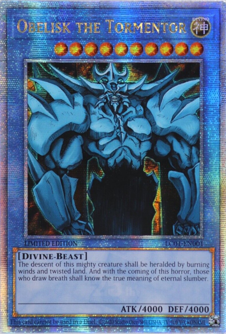 Obelisk the Tormentor (25th Anniversary) [LC01-EN001] Quarter Century Secret Rare | The CG Realm