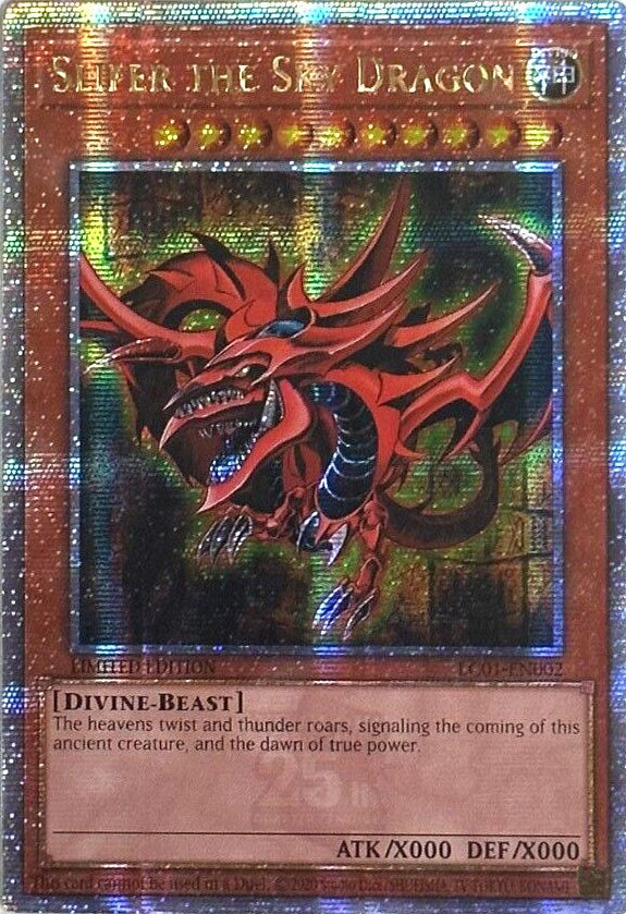 Slifer the Sky Dragon (25th Anniversary) [LC01-EN002] Quarter Century Secret Rare | The CG Realm