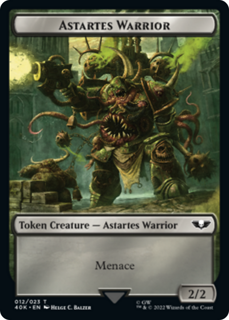 Astartes Warrior // Plaguebearer of Nurgle Double-Sided (Surge Foil) [Warhammer 40,000 Tokens] | The CG Realm