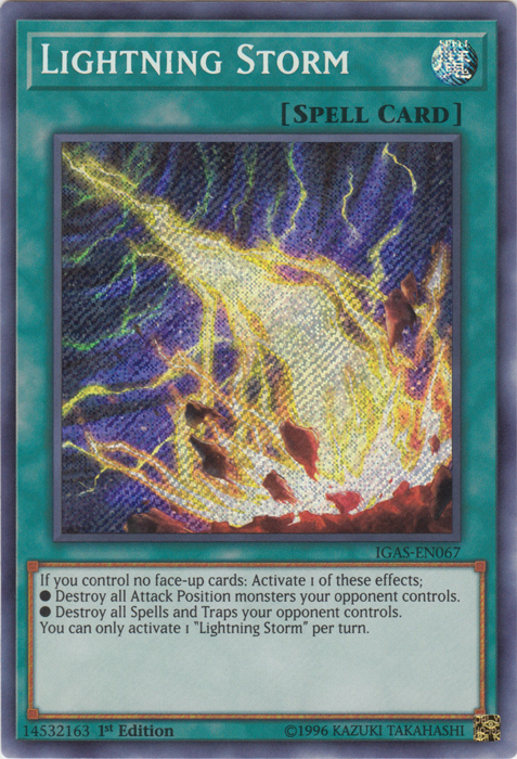 Lightning Storm [IGAS-EN067] Secret Rare | The CG Realm