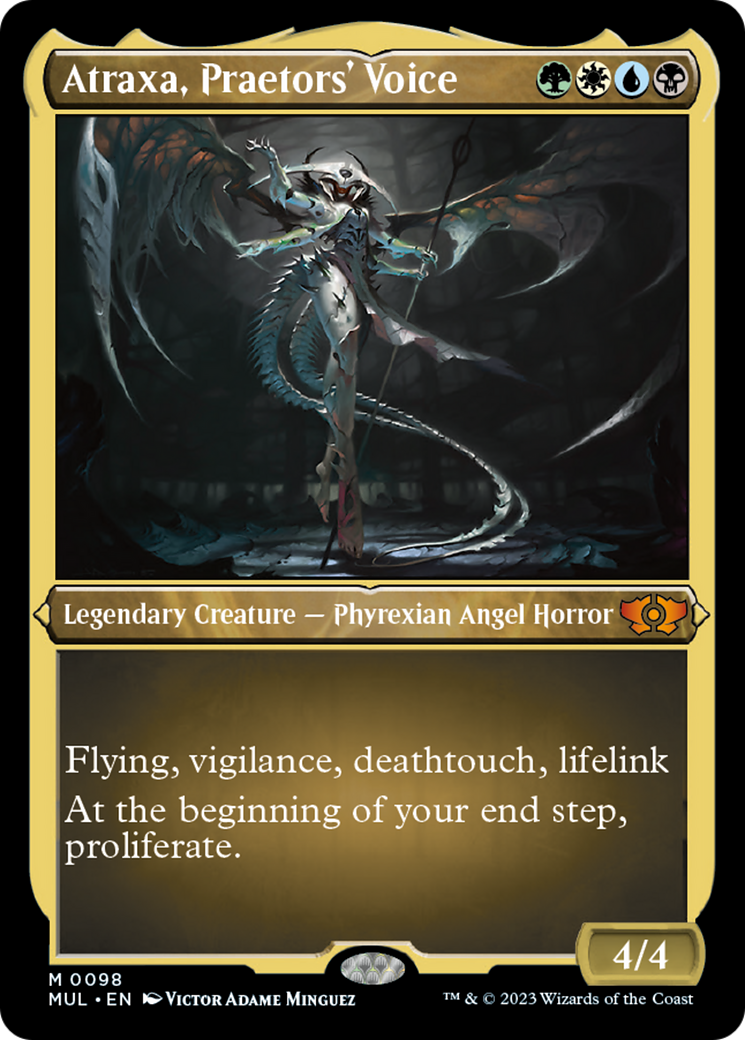 Atraxa, Praetors' Voice (Foil Etched) [Multiverse Legends] | The CG Realm