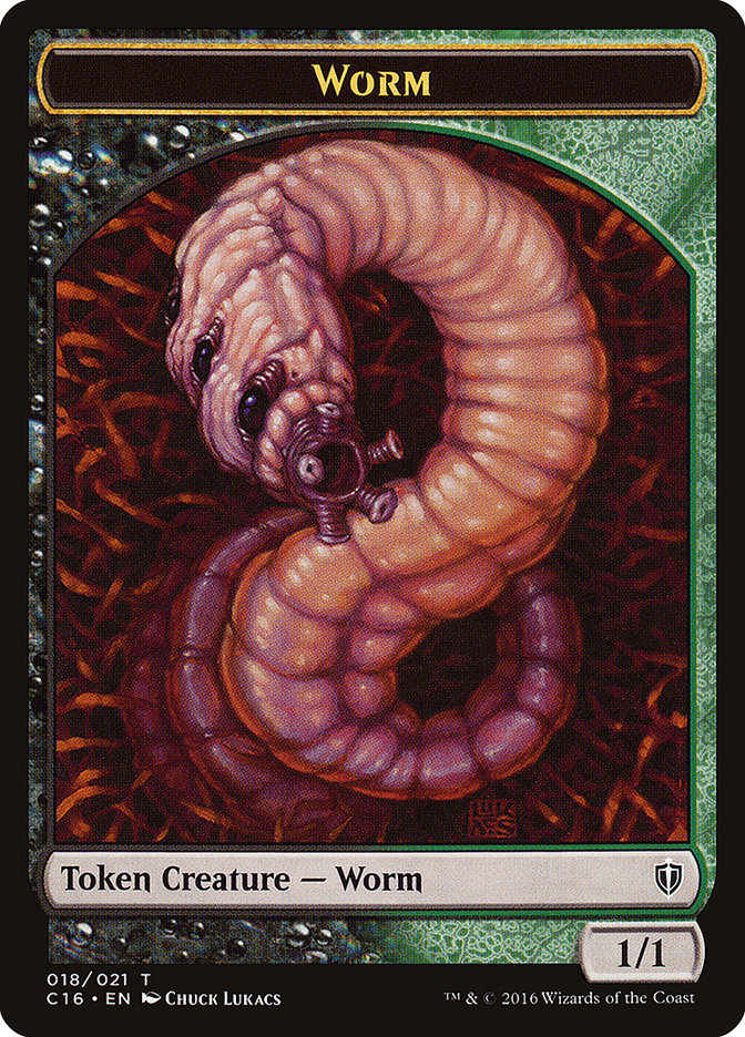 Zombie // Worm Double-Sided Token (C16-011) - Commander 2016 Tokens