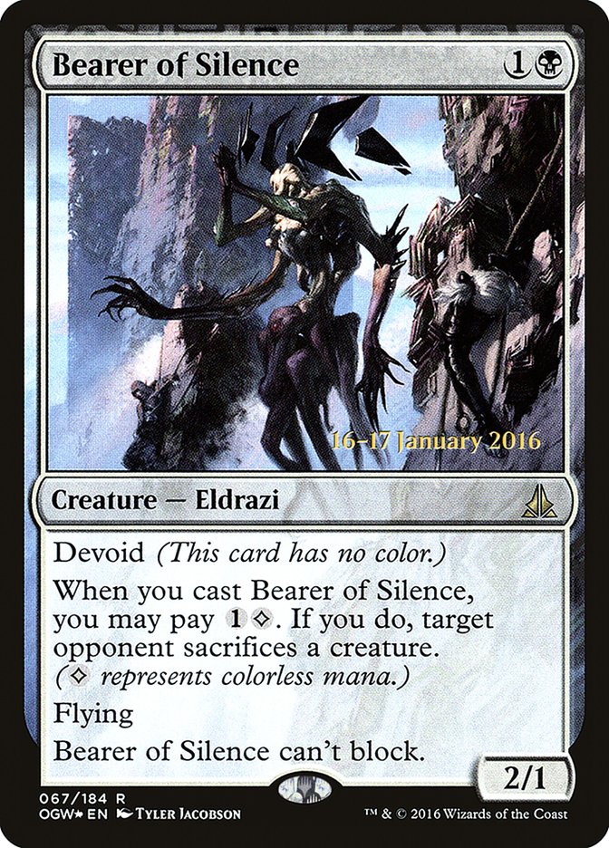 Bearer of Silence [Oath of the Gatewatch Prerelease Promos] | The CG Realm