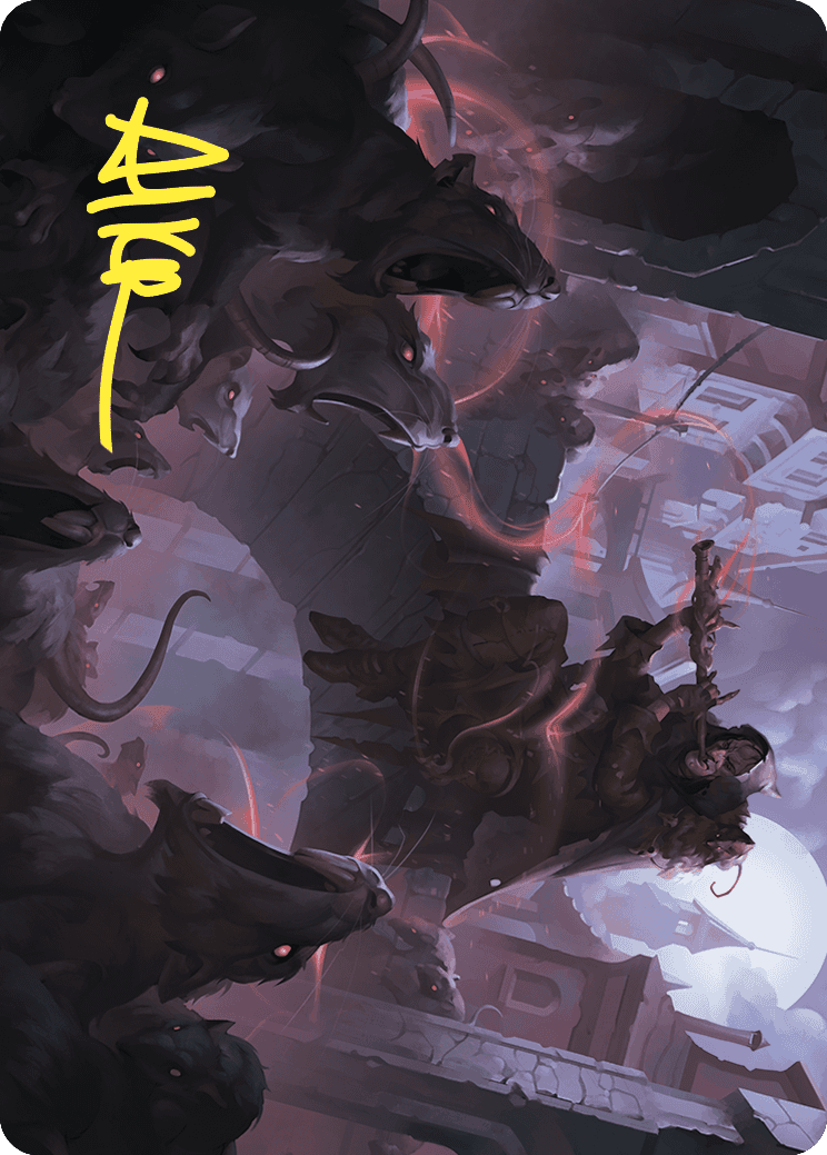 Gnawing Crescendo Art Card (Gold-Stamped Signature) [Wilds of Eldraine Art Series] | The CG Realm
