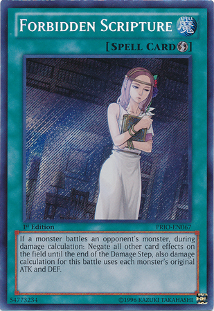 Forbidden Scripture [PRIO-EN067] Secret Rare | The CG Realm
