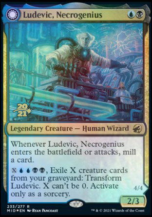 Ludevic, Necrogenius (PRE-233) - Innistrad: Midnight Hunt Promos: (Double Faced Transform) Foil
