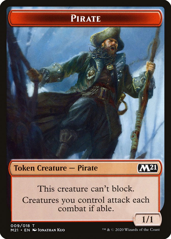 Knight // Pirate Double-Sided Token [Core Set 2021 Tokens] | The CG Realm