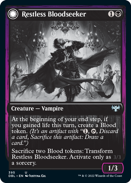 Restless Bloodseeker (DBL-395) - Innistrad: Double Feature: (Double Faced Transform)
