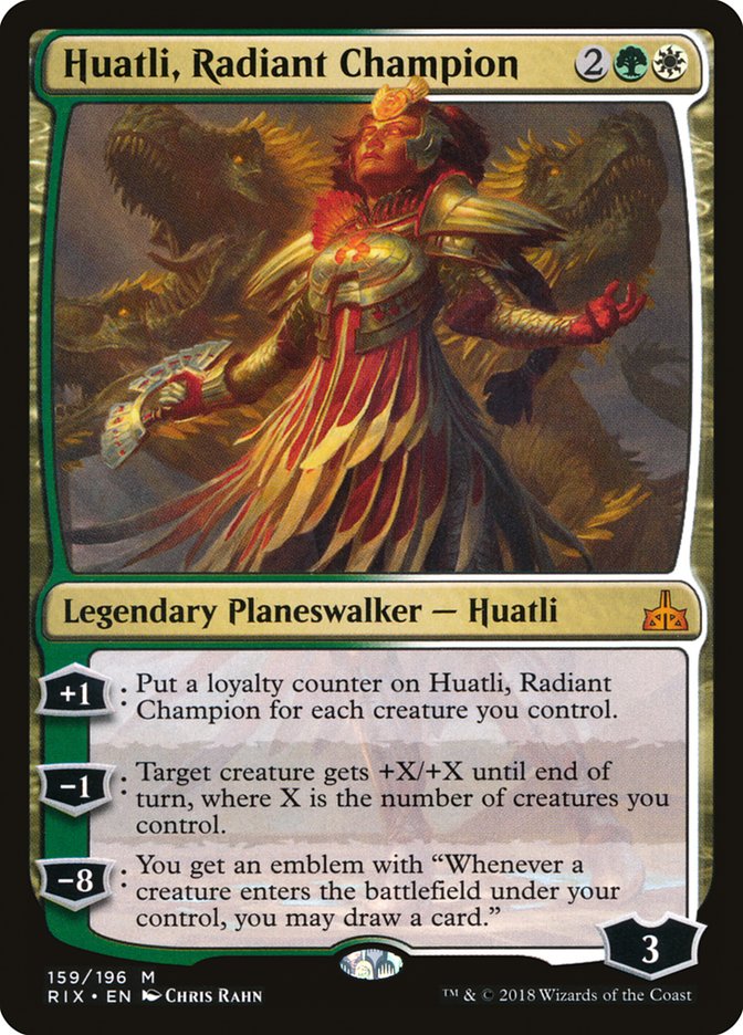 Huatli, Radiant Champion [Rivals of Ixalan] | The CG Realm