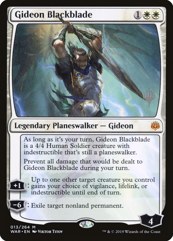 Gideon Blackblade (Promo Pack) [War of the Spark Promos] | The CG Realm
